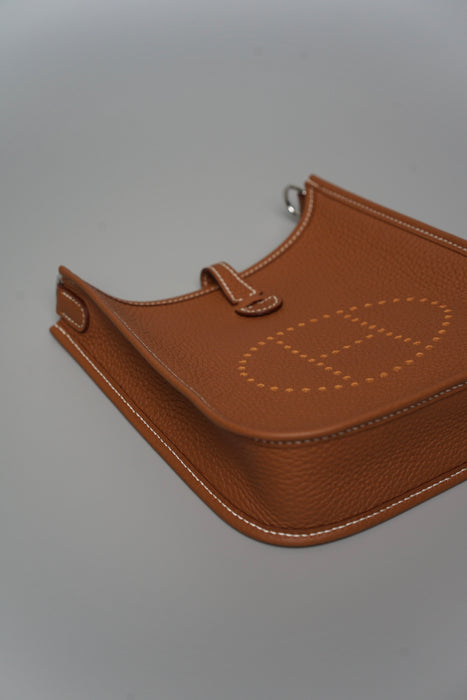 Hermes Mini Evelyne Short in Gold Phw (Brand New)