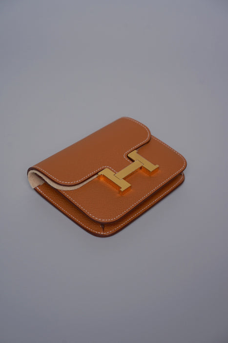 Hermes Constance Slim in Gold Ghw (Brand New)