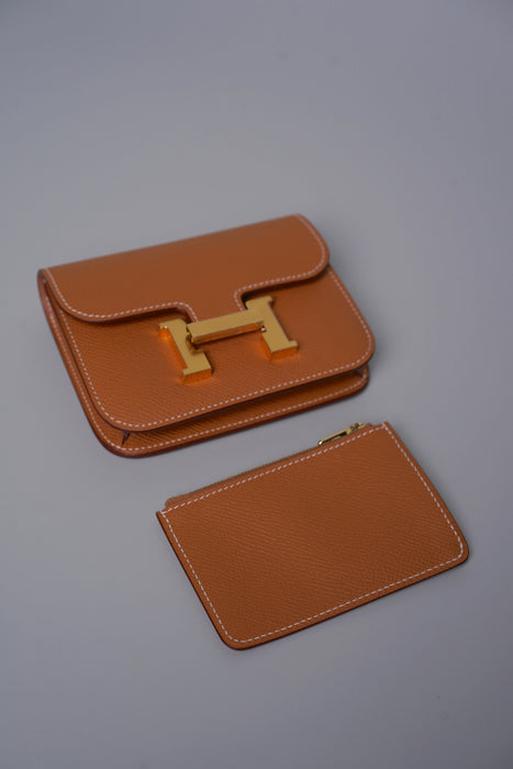 Hermes Constance Slim in Gold Ghw (Brand New)