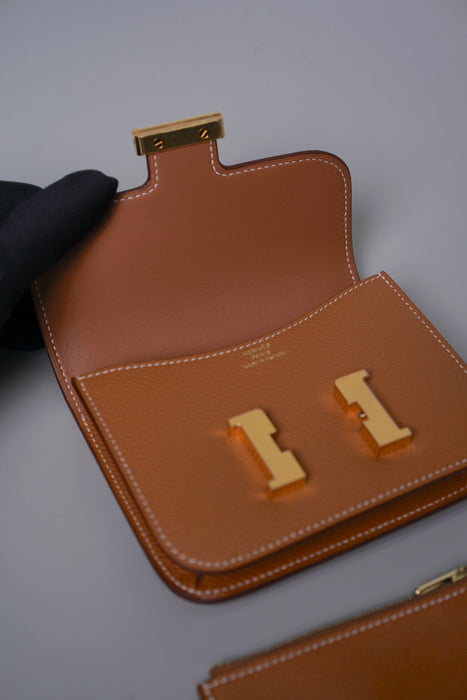 Hermes Constance Slim in Gold Ghw (Brand New)