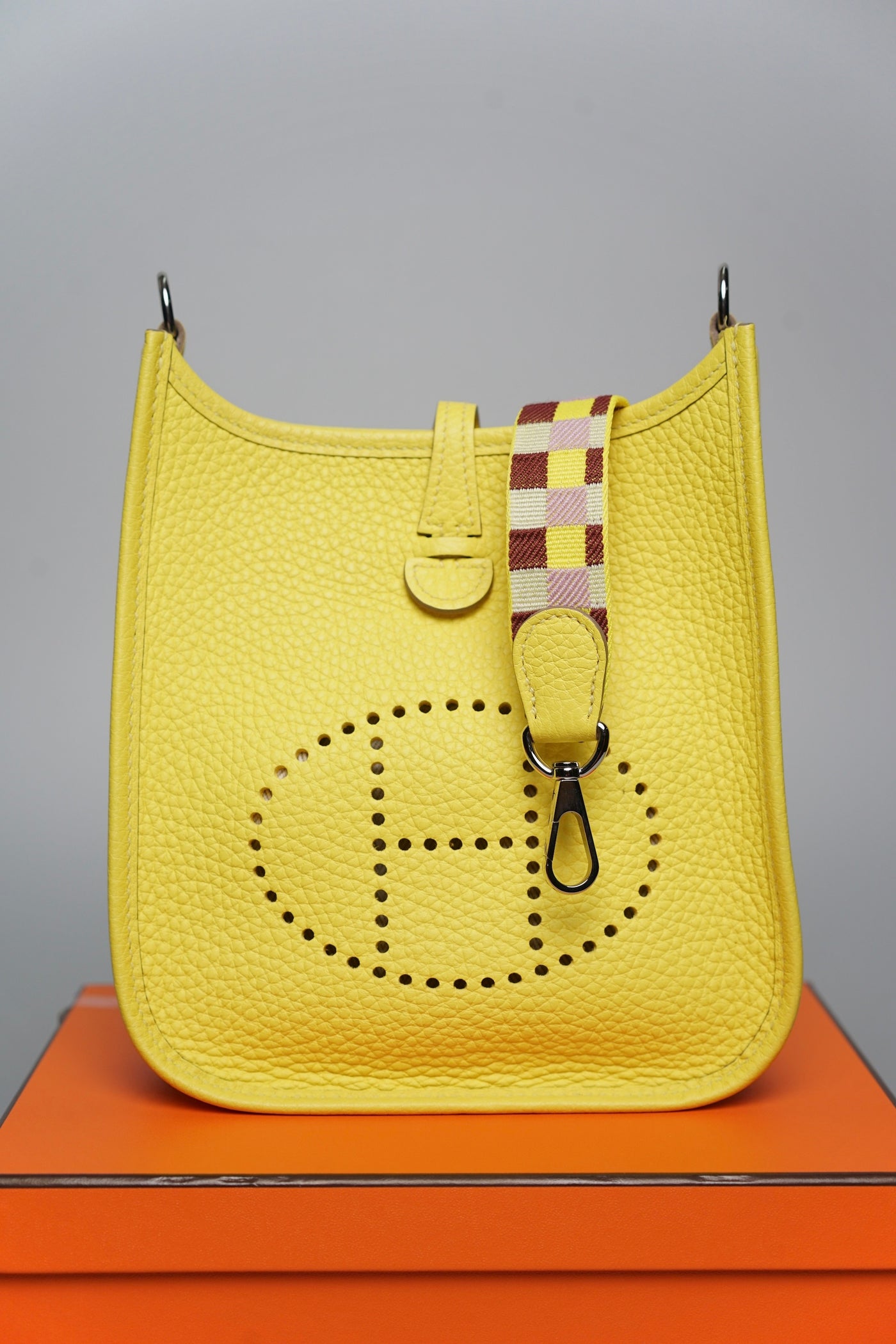 Hermes Mini Evelyne in Limoncello Phw orangeporter