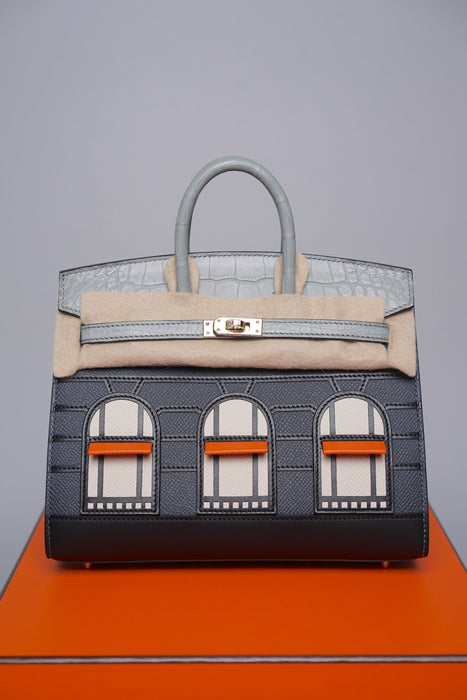 Hermes Birkin 20 in Faubourg Rainy Day Permabrass (Brand New)
