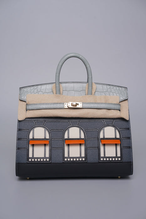 Hermes Birkin 20 in Faubourg Rainy Day Permabrass (Brand New)