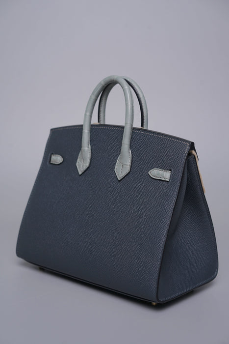 Hermes Birkin 20 in Faubourg Rainy Day Permabrass (Brand New)