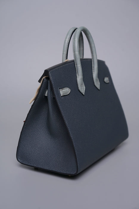 Hermes Birkin 20 in Faubourg Rainy Day Permabrass (Brand New)