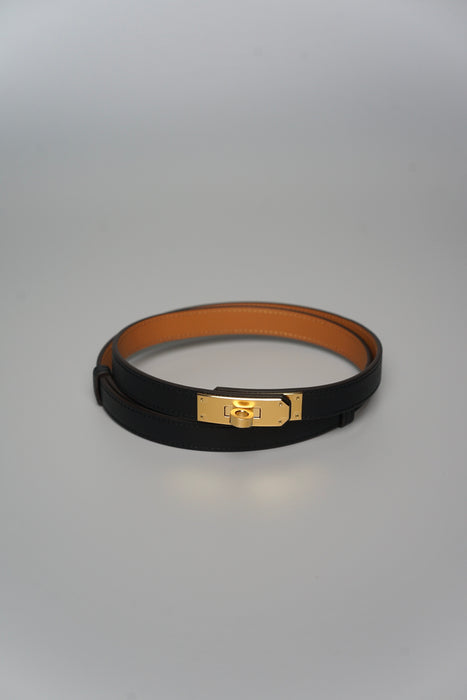 Hermes Kelly 18 Belt in Noir Ghw (Brand New)
