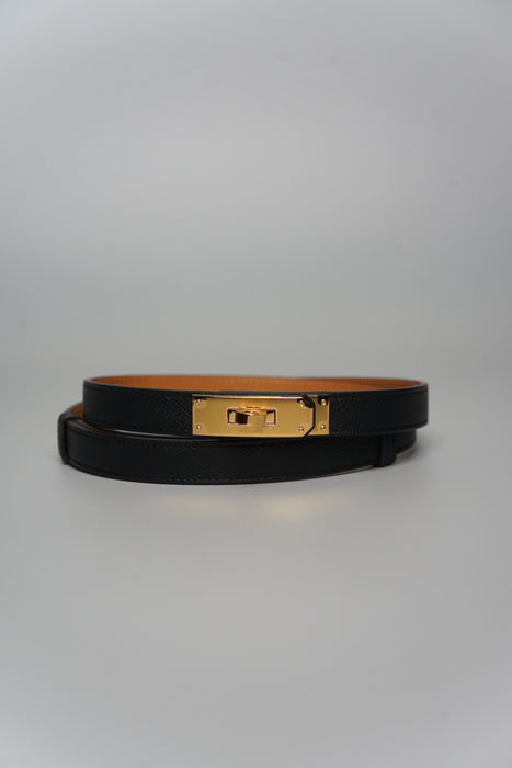 Hermes Kelly 18 Belt in Noir Ghw (Brand New)