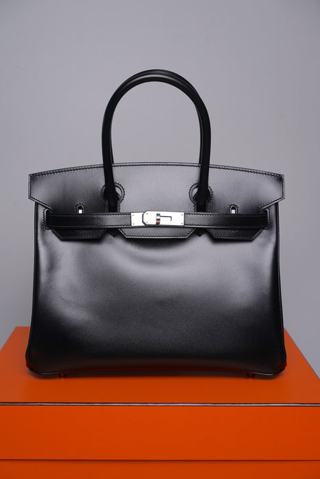 Hermes Birkin 30 in Noir Box Phw (Brand New)
