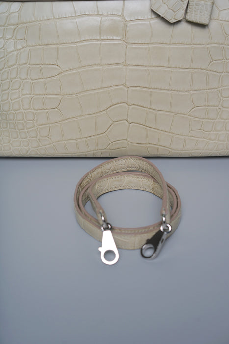 Hermes Kelly 32 in Matte Alligator in Beton Phw