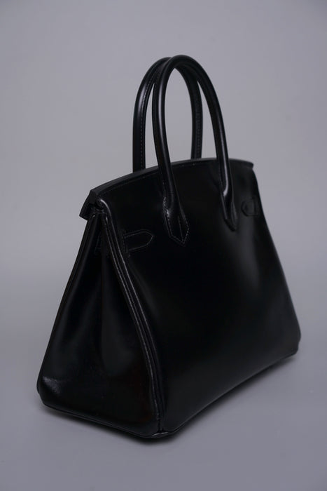 Hermes Birkin 30 in Noir Box Phw (Brand New)