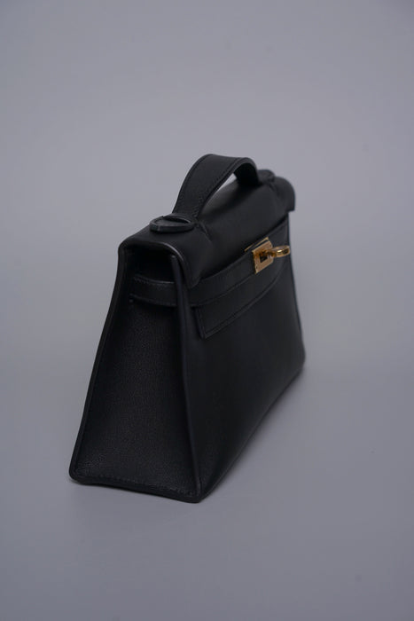 Hermes Kelly Pochette in Noir Ghw