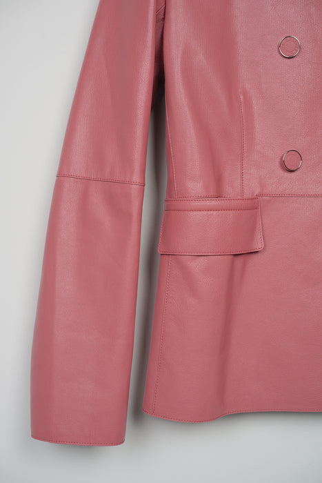 Hermes Chevre Jacket in Rose Poisan Size 36 (Brand New)