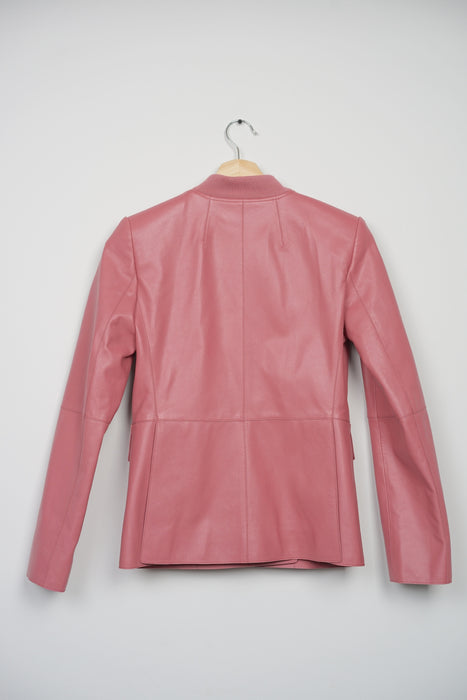 Hermes Chevre Jacket in Rose Poisan Size 36 (Brand New)