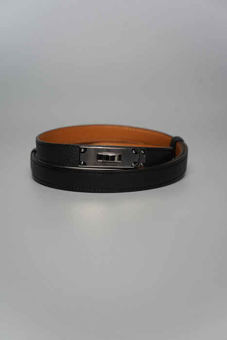Hermes Kelly 18 Belt in Noir Phw (Brand New)