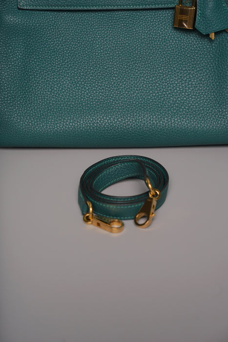 Hermes Kelly 28 in Malachite Togo Ghw