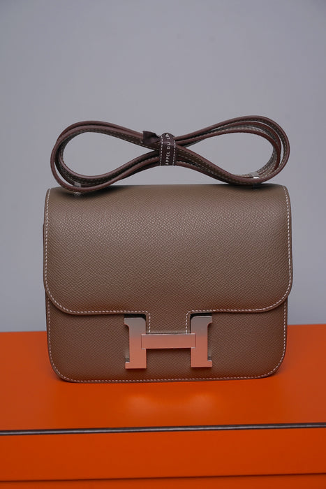 Hermes Constance 18 in Etoupe Epsom Phw (Brand New)