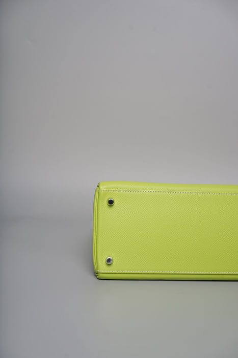 Hermes Kelly 35 Retourne in Kiwi Epsom/Lichen Chevre Mysore Phw (Brand New)