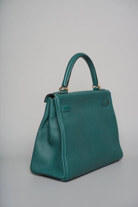 Hermes Kelly 28 in Malachite Togo Ghw