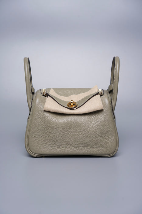 Hermes Mini Lindy in Sauge Ghw