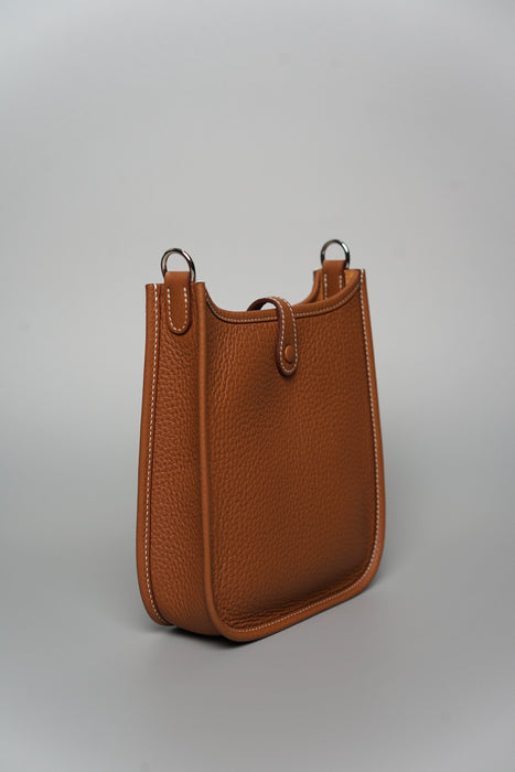 Hermes Mini Evelyne in Gold Phw (Brand New)