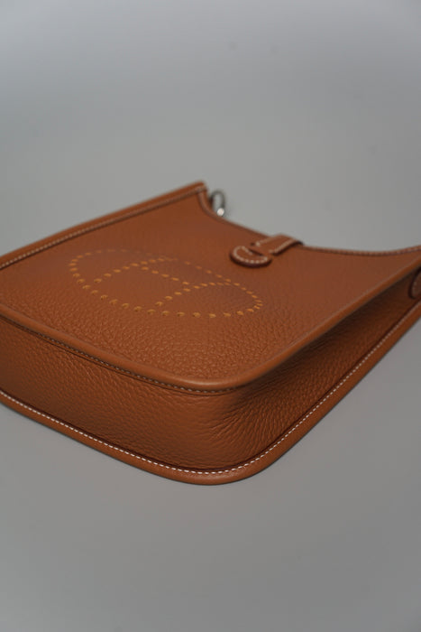 Hermes Mini Evelyne in Gold Phw (Brand New)