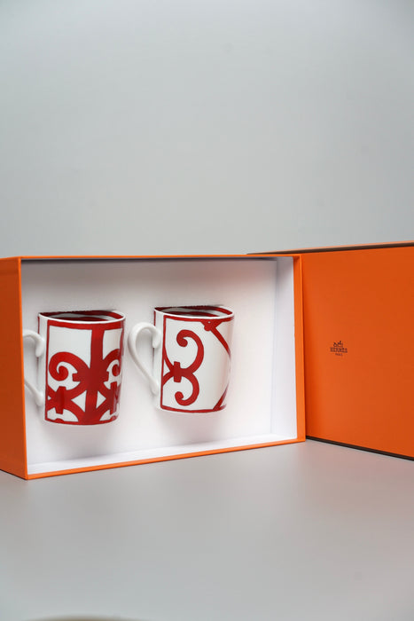 Hermes Balcon du Guadalquivir Set of 2 Mugs in Porcelain (Brand New)