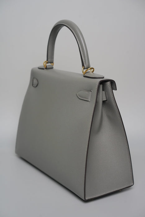 Hermes Kelly 28 Sellier in Gris Meyer Madame Ghw (Brand New)