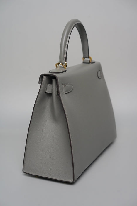 Hermes Kelly 28 Sellier in Gris Meyer Madame Ghw (Brand New)