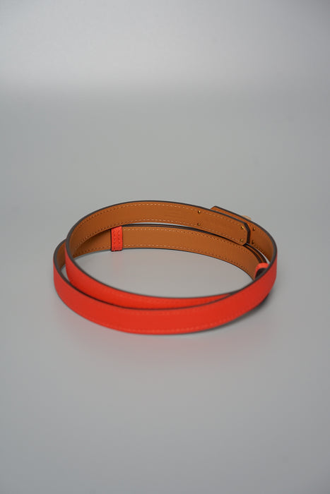 Hermes Kelly 18 Belt in Orange Field Rghw (Brand New)