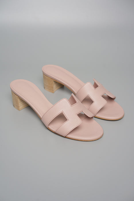 Hermes Oasis Sandals in Rose Porcelaine Size 35.5 (Brand New)