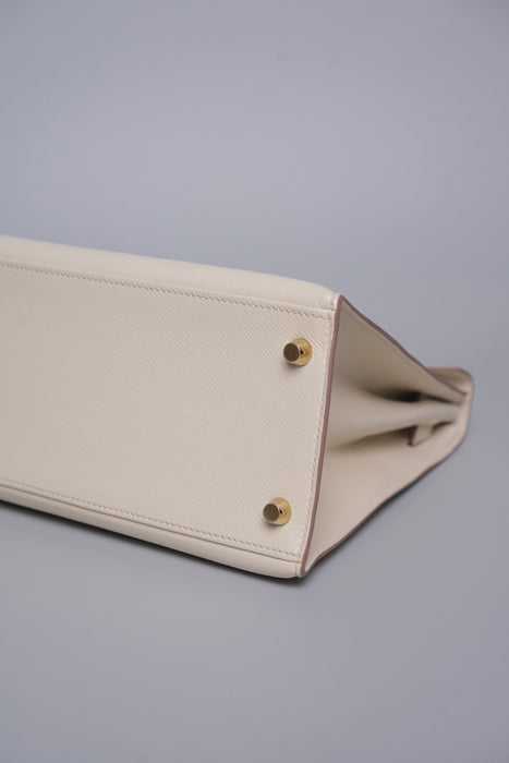 Hermes Kelly 28 Sellier in Craie Epsom Ghw (Brand New)