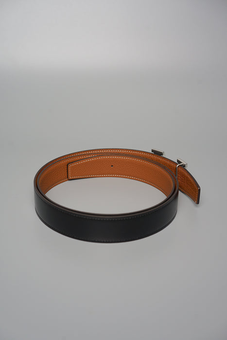 Hermes 5382 Faubourg  Belt in Noir/Gold Phw Size 105 (Brand New)