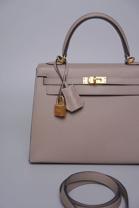 Hermes Kelly 25 HSS in Gris Asphalt Epsom Bghw (Brand New)