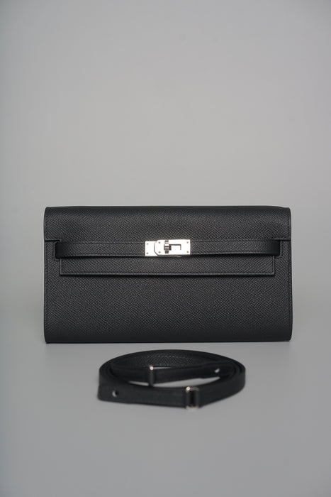 Hermes Kelly To Go in Black Epsom Phw (Brand New)
