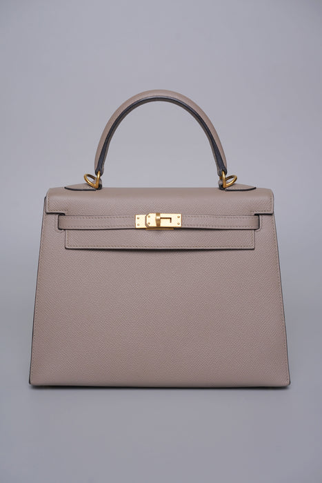 Hermes Kelly 25 HSS in Gris Asphalt Epsom Bghw (Brand New)
