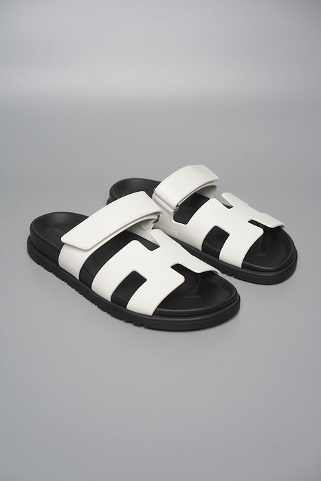 Hermes Chypre Sandals in Blanc Size 37.5 (Brand New)