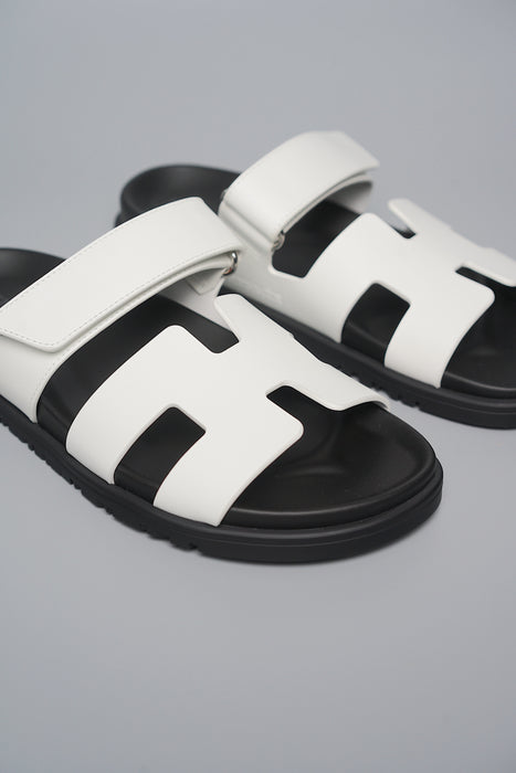 Hermes Chypre Sandals in Blanc Size 37.5 (Brand New)