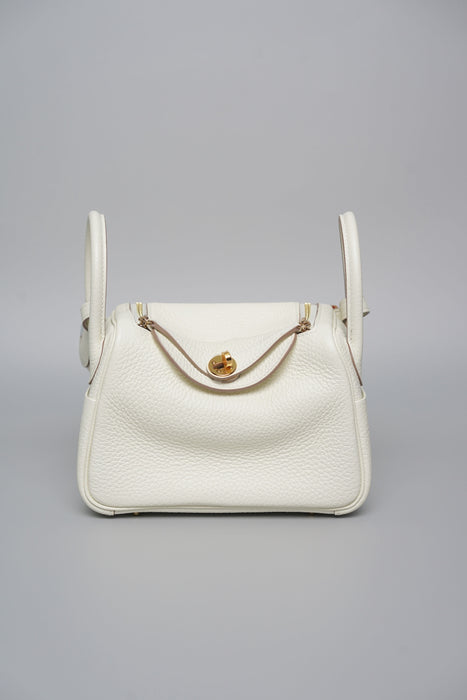 Hermes Mini Lindy in Mushroom Ghw