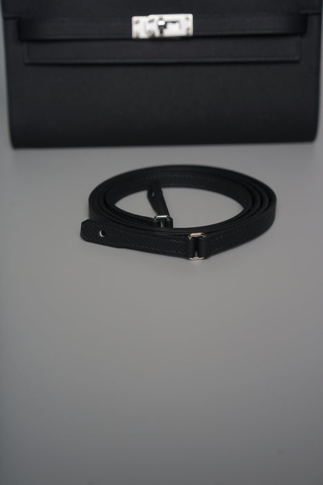 Hermes Kelly To Go in Black Epsom Phw (Brand New)
