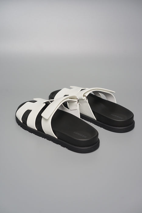 Hermes Chypre Sandals in Blanc Size 37.5 (Brand New)