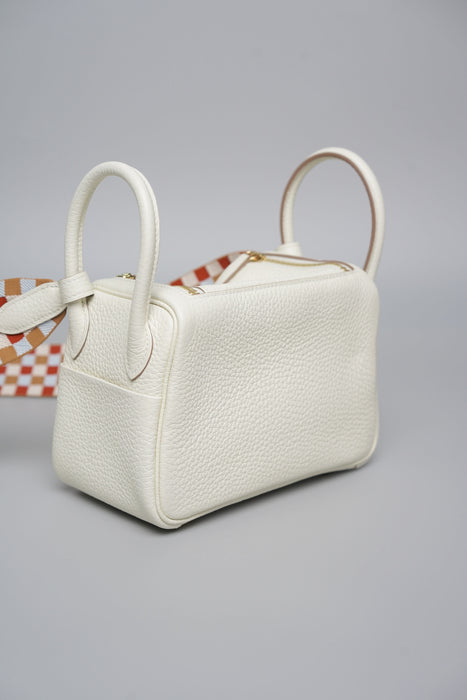Hermes Mini Lindy in Mushroom Ghw