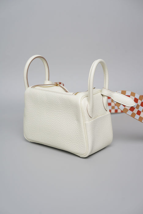 Hermes Mini Lindy in Mushroom Ghw