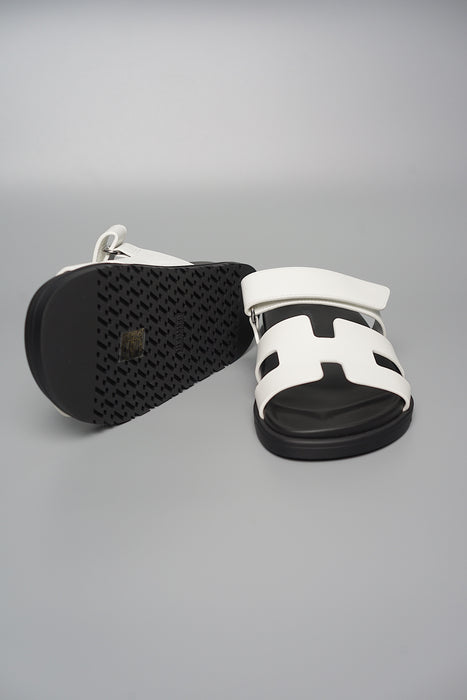 Hermes Chypre Sandals in Blanc Size 37.5 (Brand New)