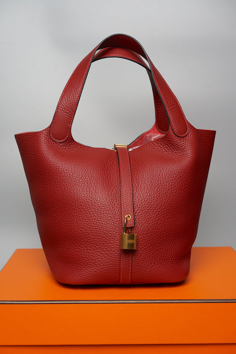 Hermes Picotin 22 in Rouge H Ghw (Brand New)