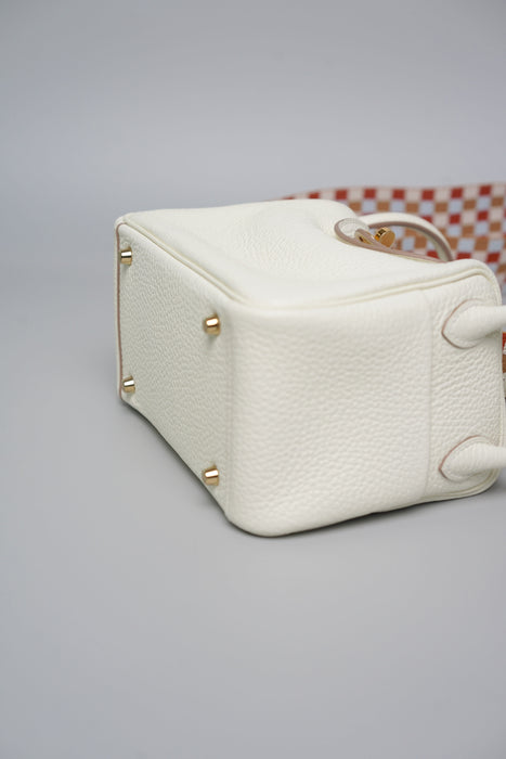 Hermes Mini Lindy in Mushroom Ghw