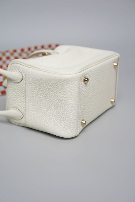 Hermes Mini Lindy in Mushroom Ghw