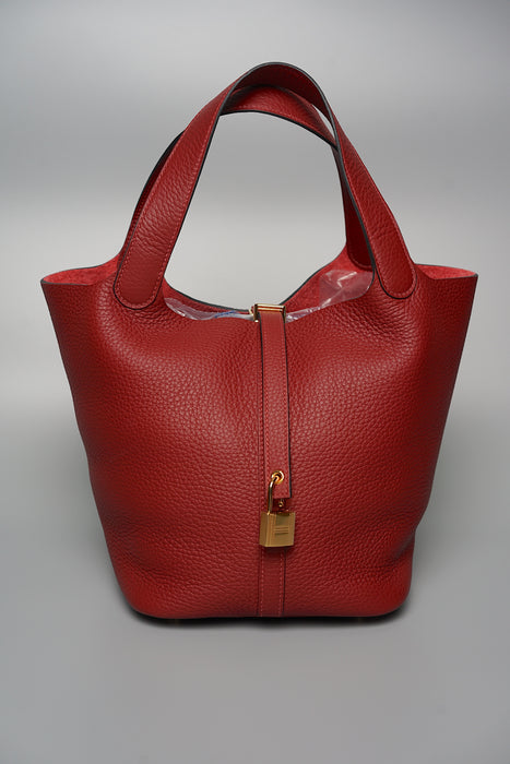 Hermes Picotin 22 in Rouge H Ghw (Brand New)