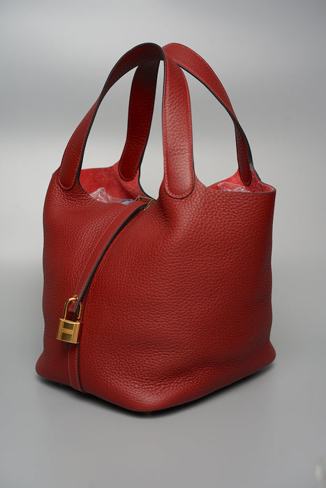 Hermes Picotin 22 in Rouge H Ghw (Brand New)