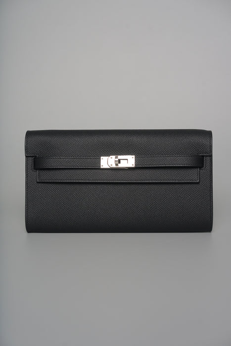 Hermes Kelly To Go in Black Epsom Phw (Brand New)