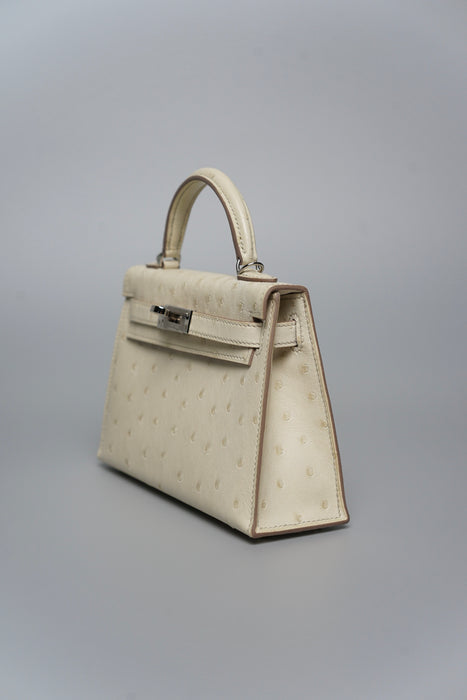 Hermes Kelly 20 in Beton Ostrich Phw